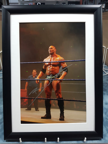 Batista WWE Hand Signed Framed Photo.