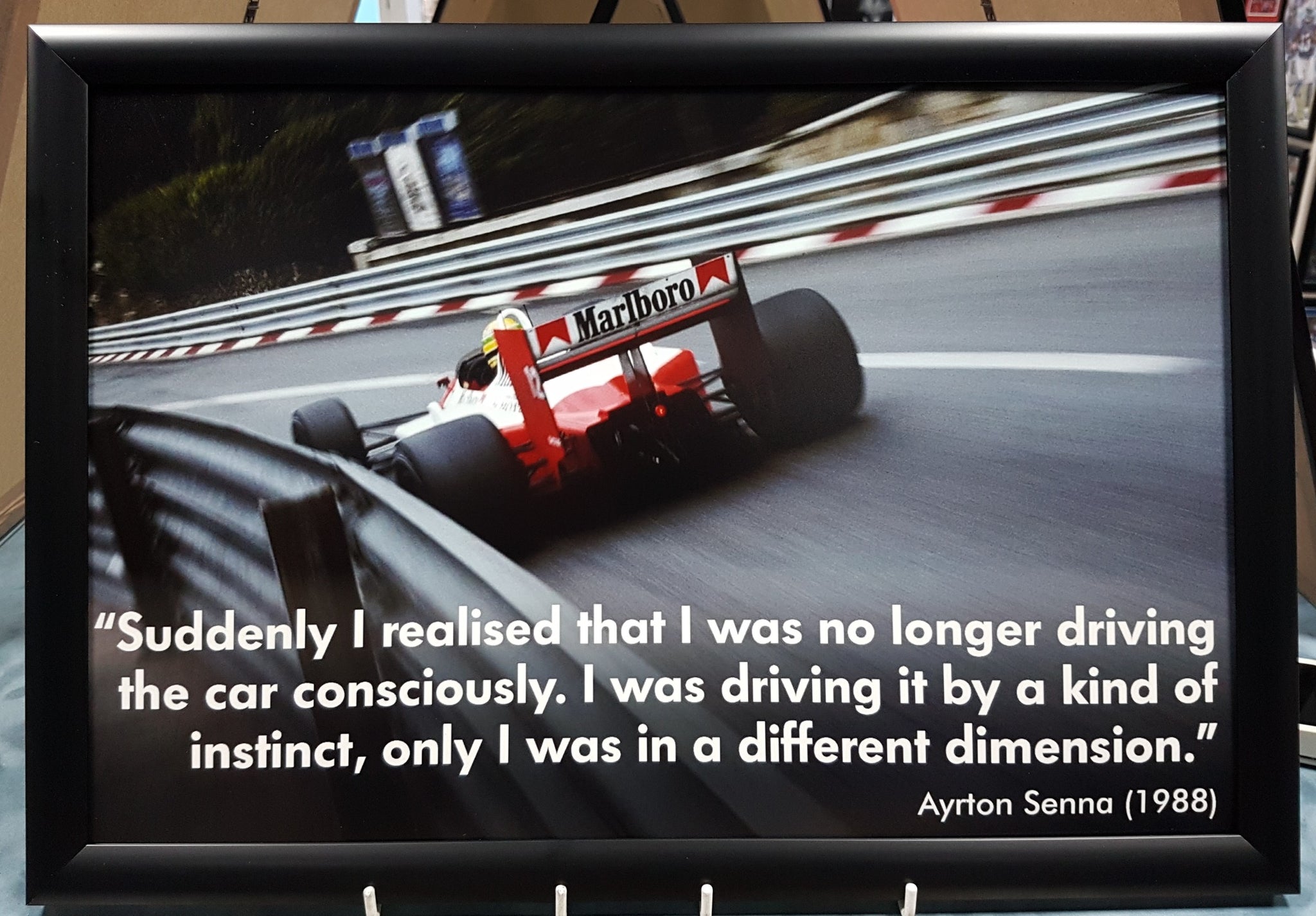 Ayrton Senna Framed Quote Photo .