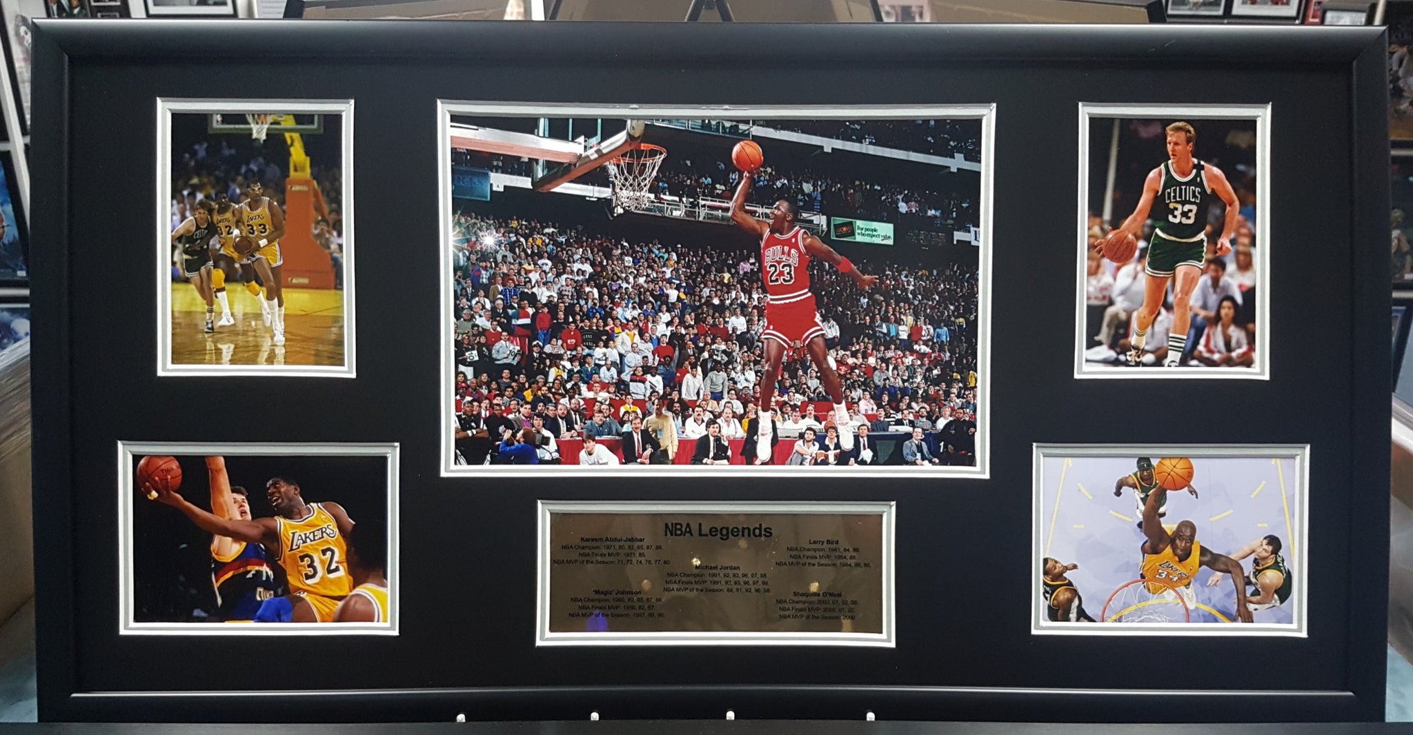 Basketball Legends Framed Storyboard.