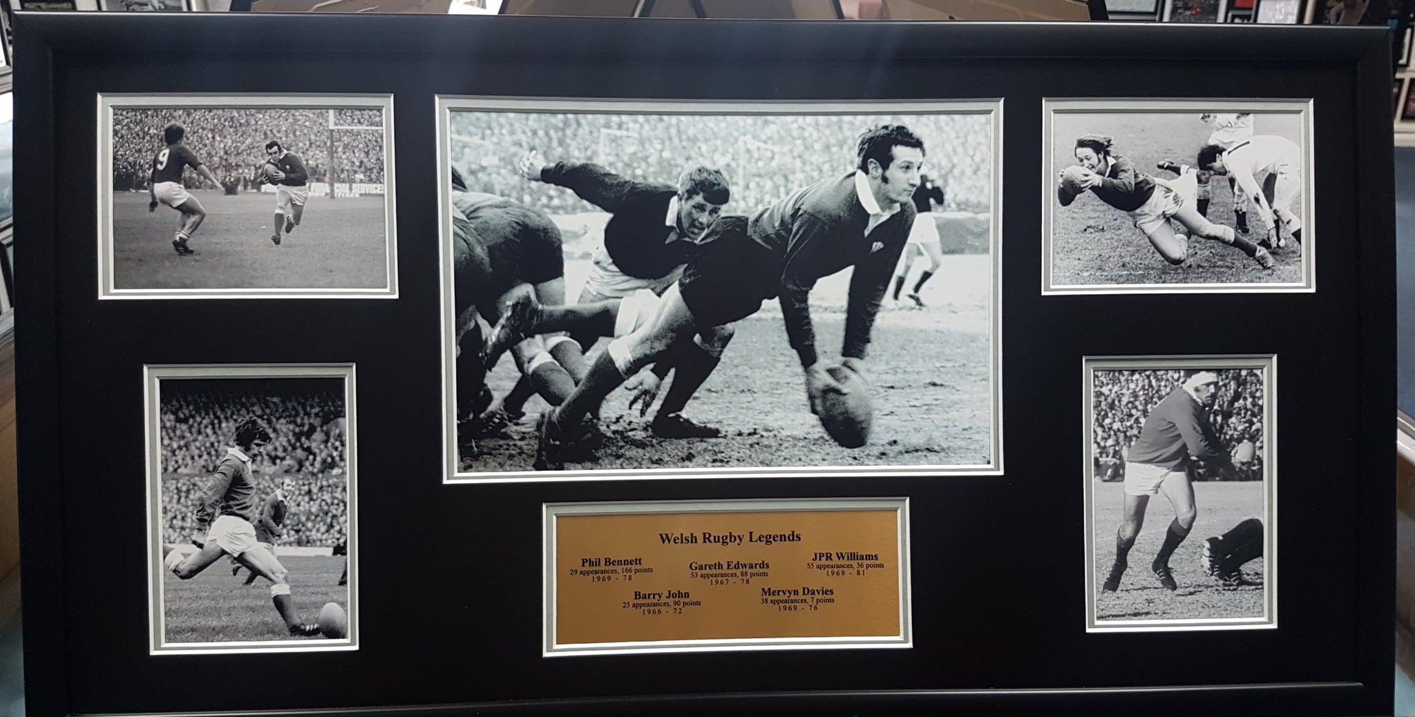 Welsh Rugby Legends Framed Storyboard.